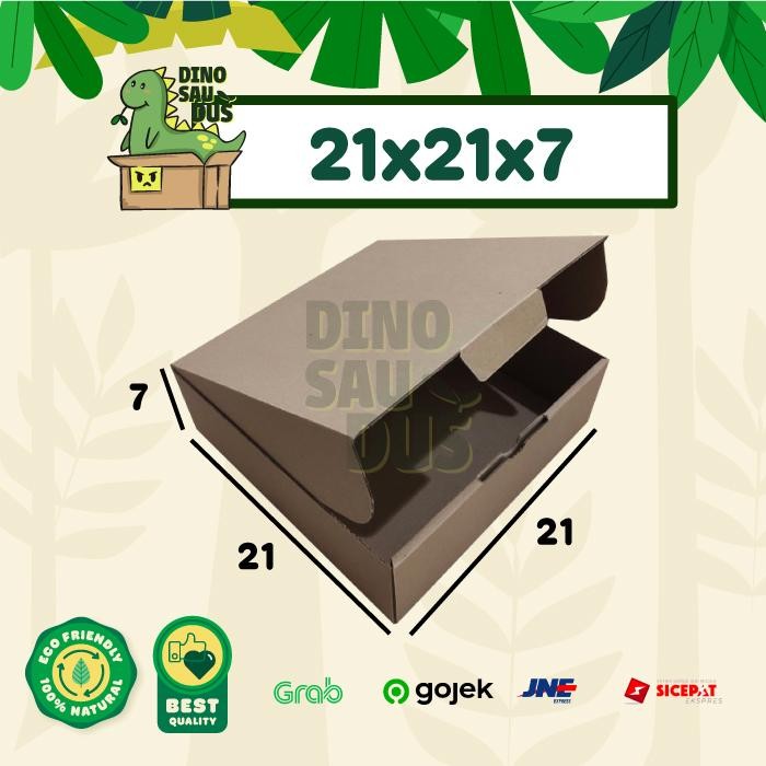 

21x21x7 CM KARDUS Pizza Corrugated Packaging Box packing Diecut