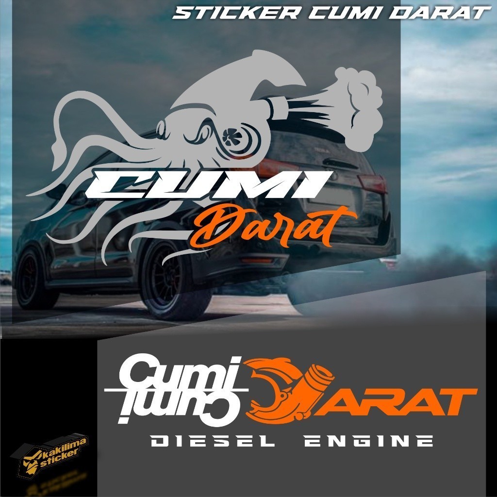 Sticker Cumi Darat. Sticker Cumi-cumi Darat. Sticker untuk mobil diesel
