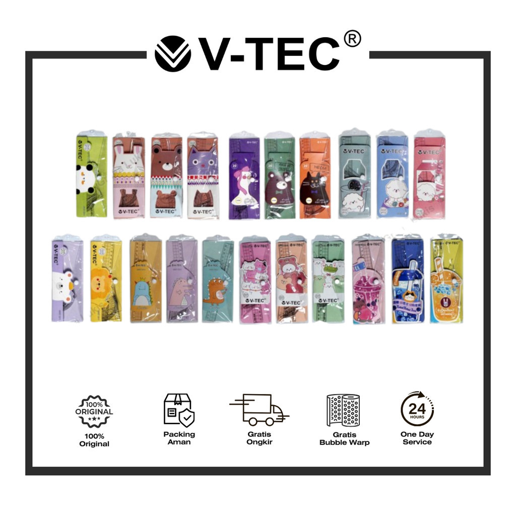 

V-TEC RULER SET PENGGARIS SET ISI 4 MOTIF KARAKTER TYPE VT 0240 PAK