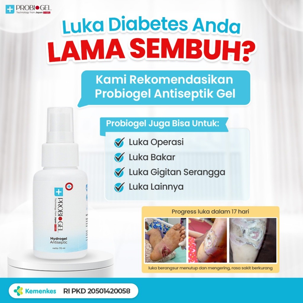 Probiogel Obat Luka Diabetes dan Luka Lainnya Spray Antiseptik Hydrogel 70ml TERLARIS