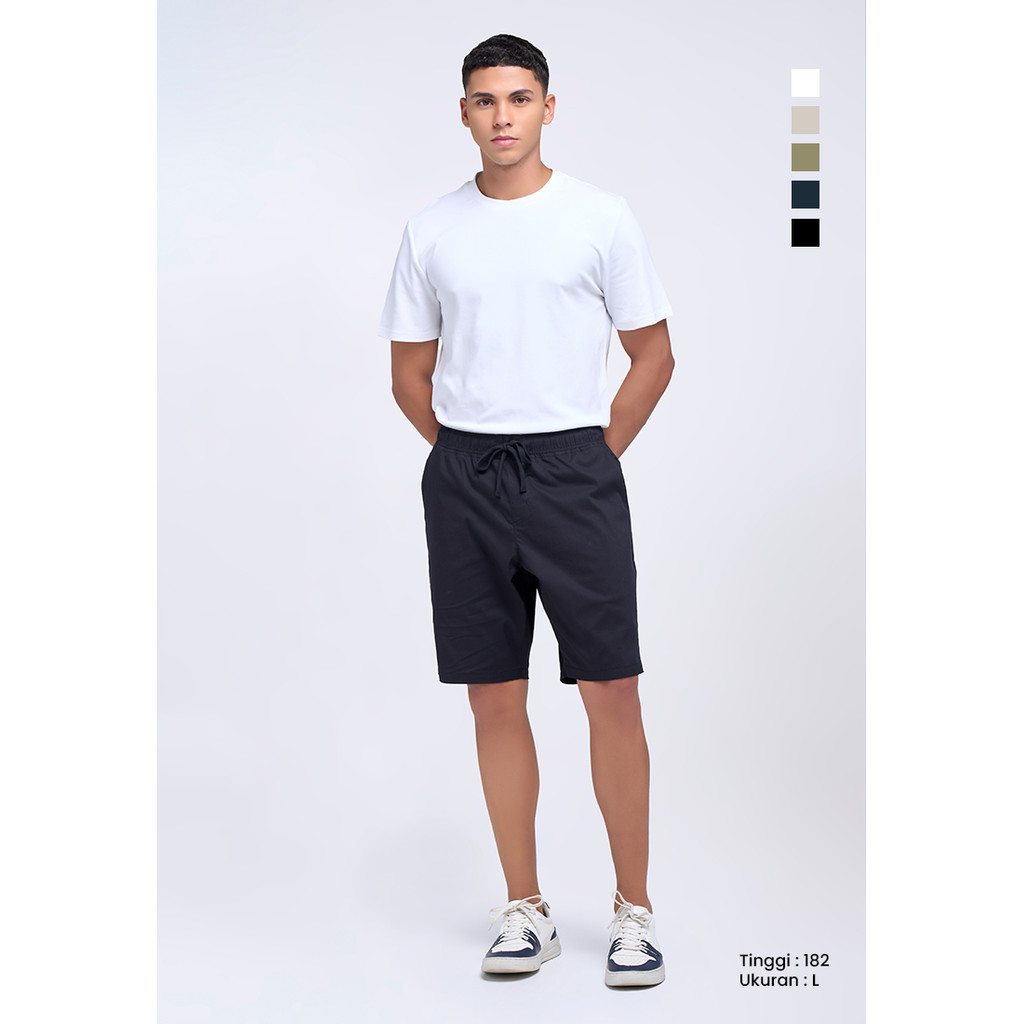 MANZONE - Celana Pendek Bermuda Pria Brian 01 - Black