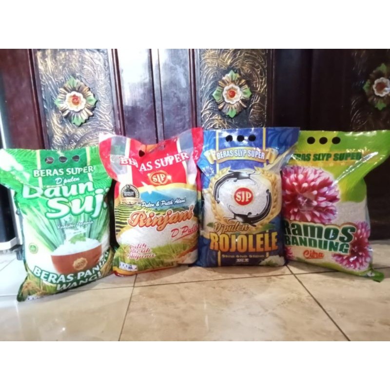 

Beras 5kg Daun suji/Rinjani/Rojolele surabaya