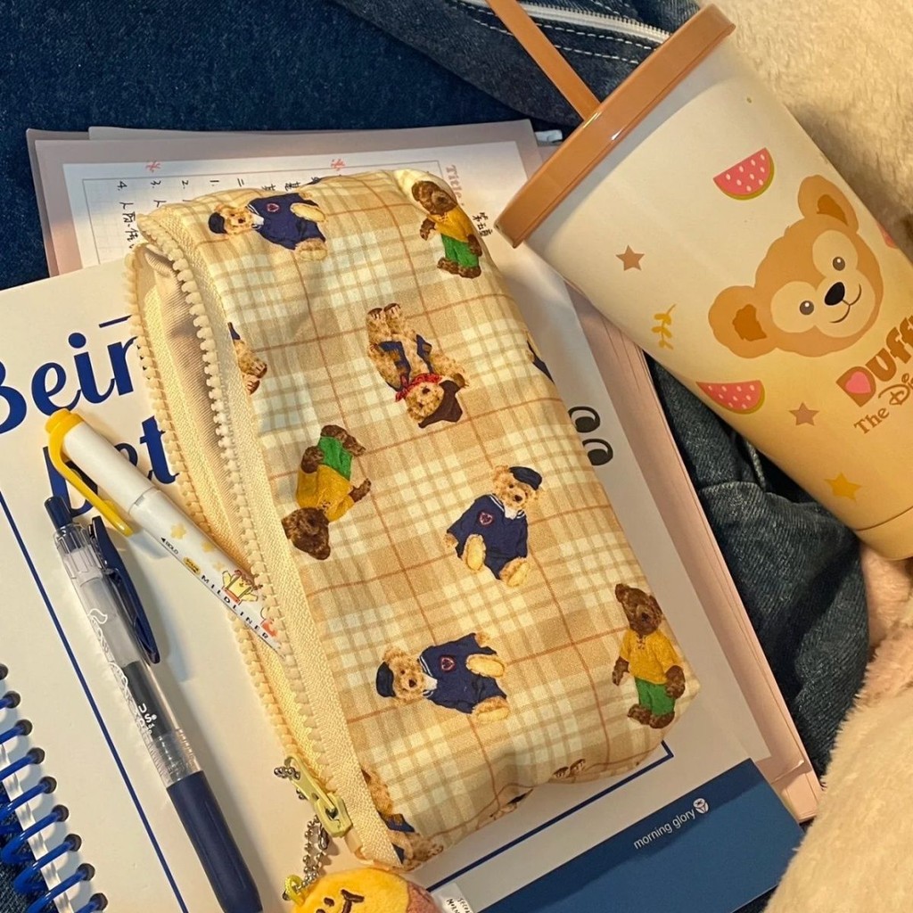 

【Cute little bear】Original Handmade Pen Bag Grocery Storage Bag in Stock Cute Pencil Case Stationery Supplies Schools&Offices
