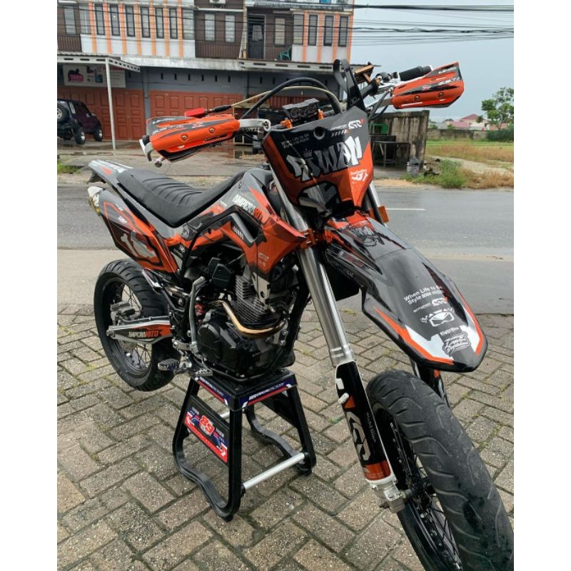 DECAL CRF FULL MIROR CHROME HITAM OREN NEW DESAIN 2024 | decal yamaha wr | decal klx bf | decal klx 