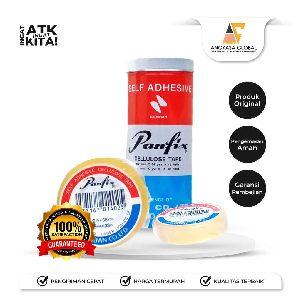 

PANFIX SELOTIP BENING/ CELLULOSE TAPE 1" x 72YARD (1ROLL)