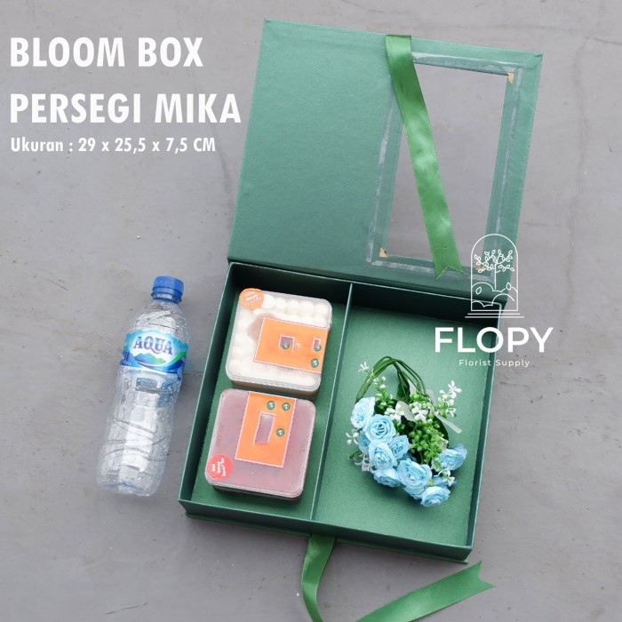 

Bloom Box Kotak Jendela Mika / Kotak Uang Money Box Hampers Kue