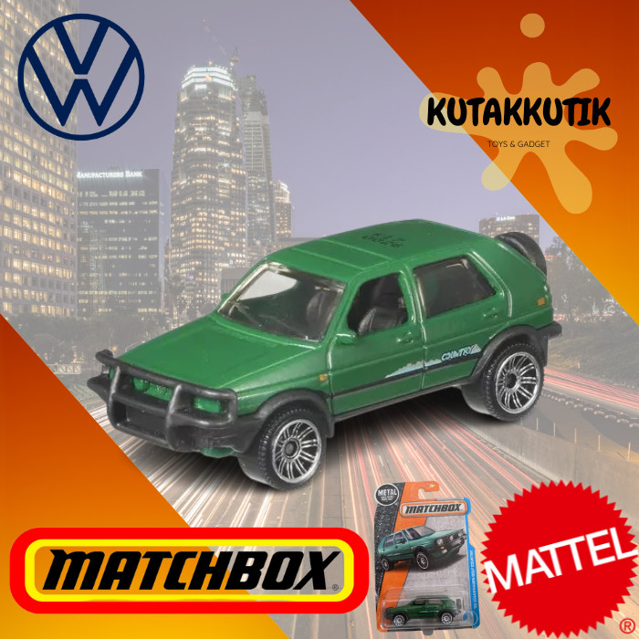 Matchbox Mobil VW 90 Volkswagen Golf Country Hijau Tua