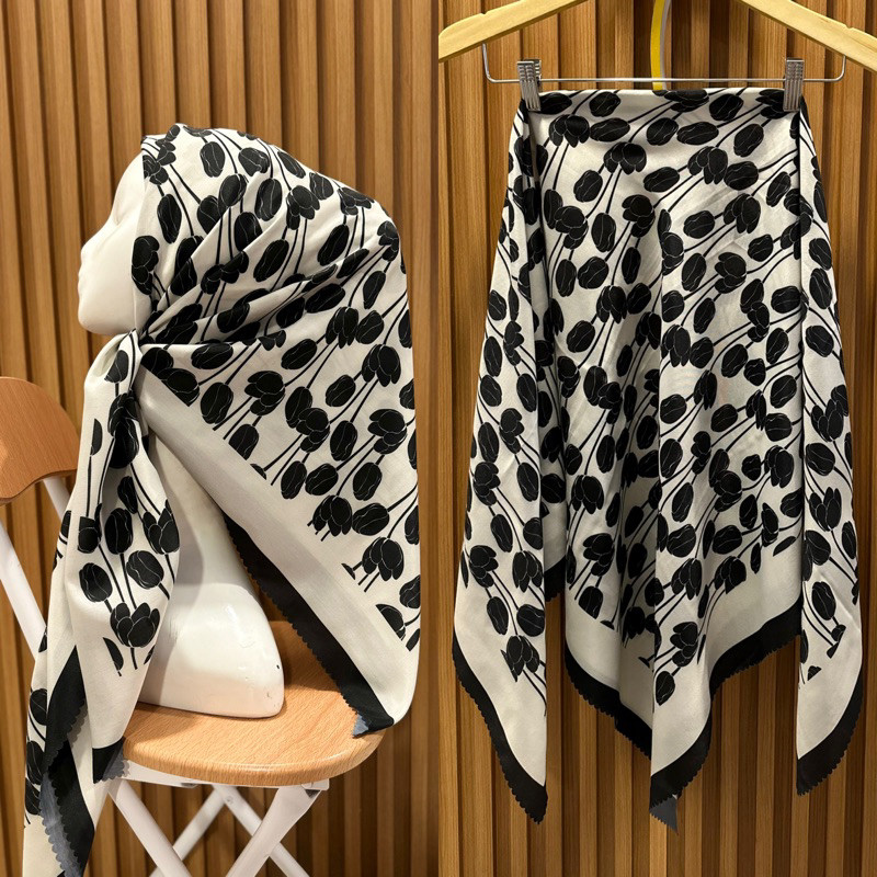 Original Terbaru Hijab motif denay kw denay premium segiempat motif hijab segiempat polos-segi empat