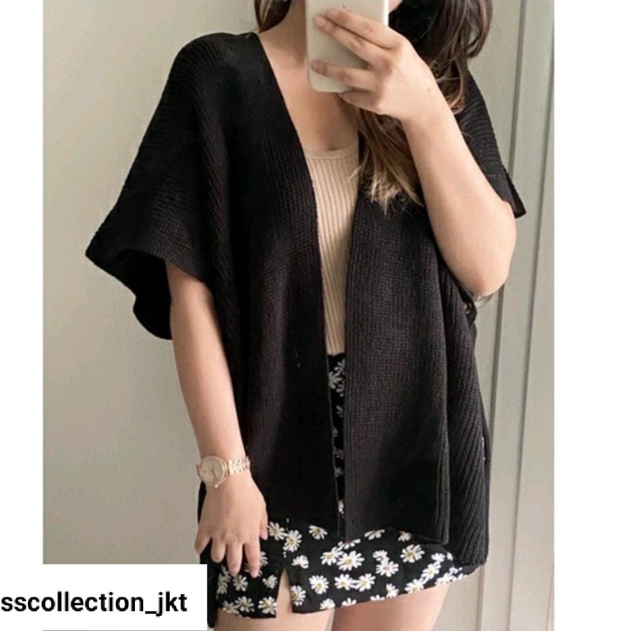 KFASHION (COD) CAMILLA BATWING OUTER/ OUTER RIB RAJUT TEBAL/CARDIGAN RIB RAJUT TEBAL