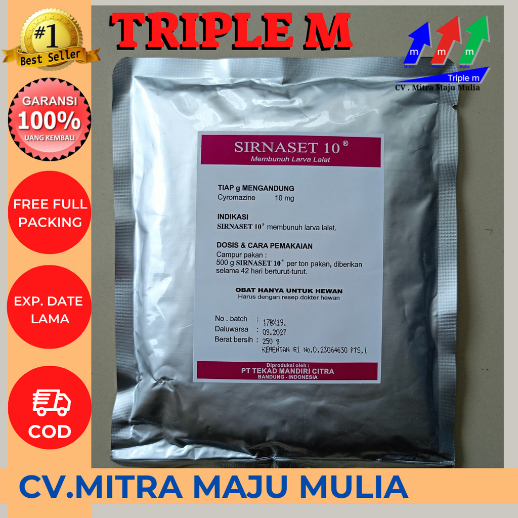 SIRNASET 10 250 GRAM - OBAT LARVA LALAT MMM