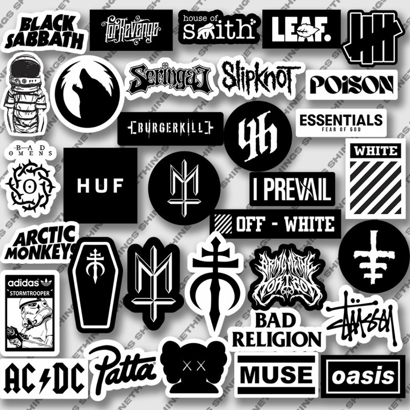 stiker pack BRAND helm tumblr helmet music brand hype STICKER PACK MATERNAL