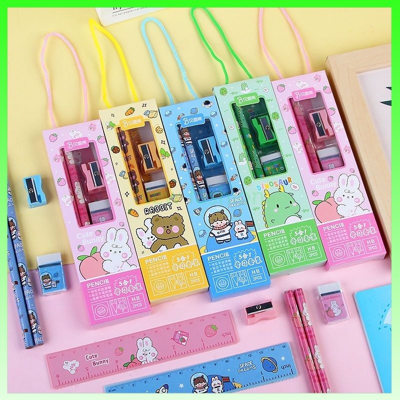 

Alat Tulis Set Alat Tulis 5-in-1/ Set Pensil Pola Kartun