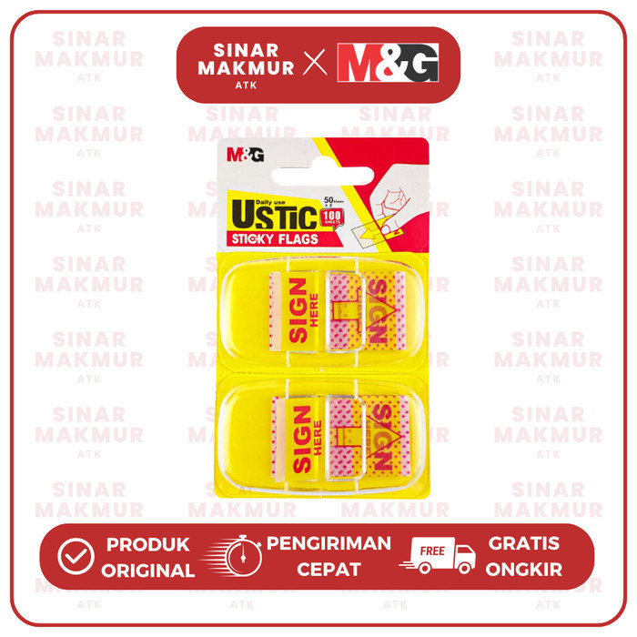 

Sticky Note Sign Here/Memo Tempel Motif Sign Here isi 100 lembar M&G (Pak)