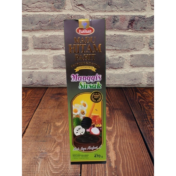 

Madu Hitam Pahit Tsalisah Propolis dan Insulin Ekstrak Manggis Sirsak Isi 470gr Murah