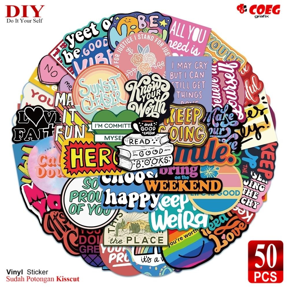 

[50PCS] Stiker Lucu CG45 | Pack Warna Ceria & Aesthetic | Decal Vinyl Waterproof untuk Buku, Journal, Koper, Casing HP, Laptop, Helm, Motor, Botol Minum