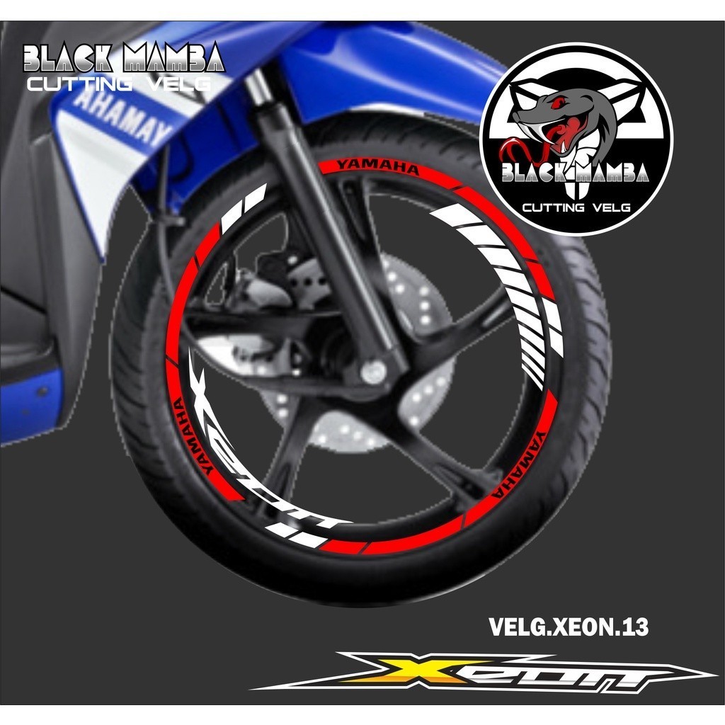 CUTTING STICKER VELG XEON - STIKER LIS LIST VARIASI BAN/VELG YAMAHA XEON