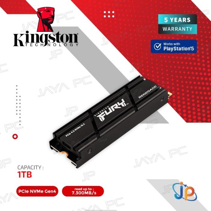Kingston SSD Fury Renegade Heatsink M.2 Pcie Gen4 Nvme 1TB - M2 1 TB