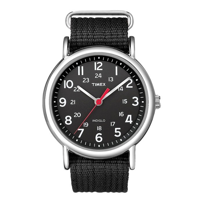 BEST SELLER Jam Tangan Pria Timex Weekender Slip-Thru T2N647 Indiglo Black Dial B