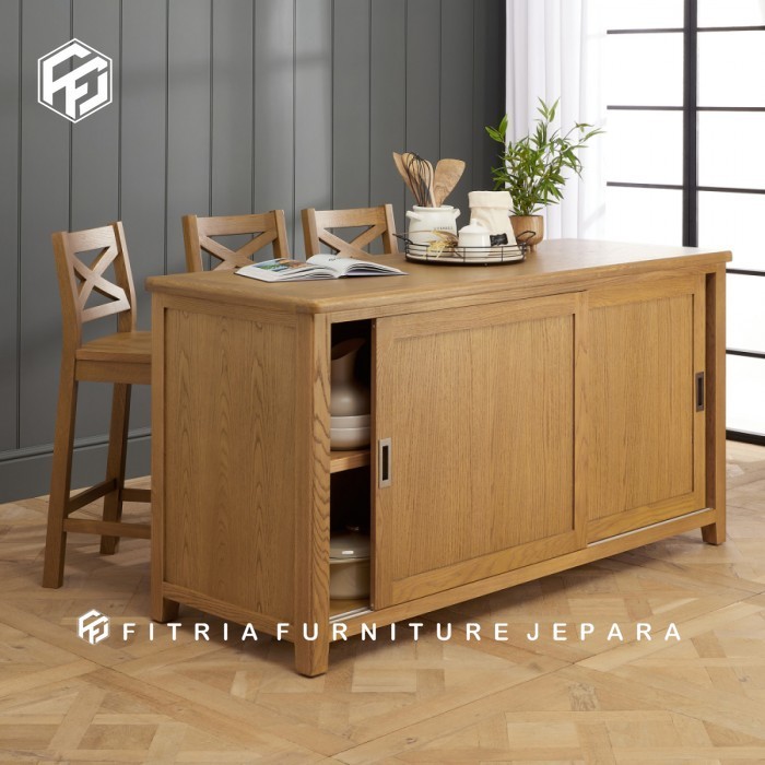 meja bar kayu jati klasik modern meja bar living home meja dapur jati