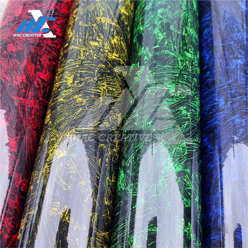 STIKER MOTIF KARBON CARBON FORGED TERMURAH UKURAN 50X10cm