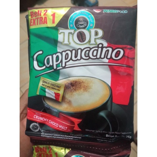 

Top coffee cappuccino 1renceng isi 15 sachet