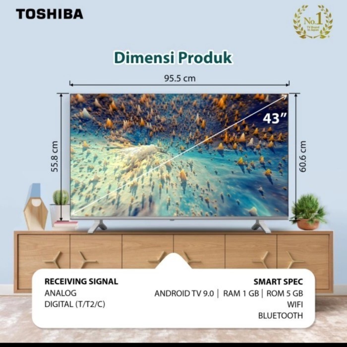 TOSHIBA 43V35KP FHD Smart Android 43inch LED TV 43 V 35 KP Dolby Audio