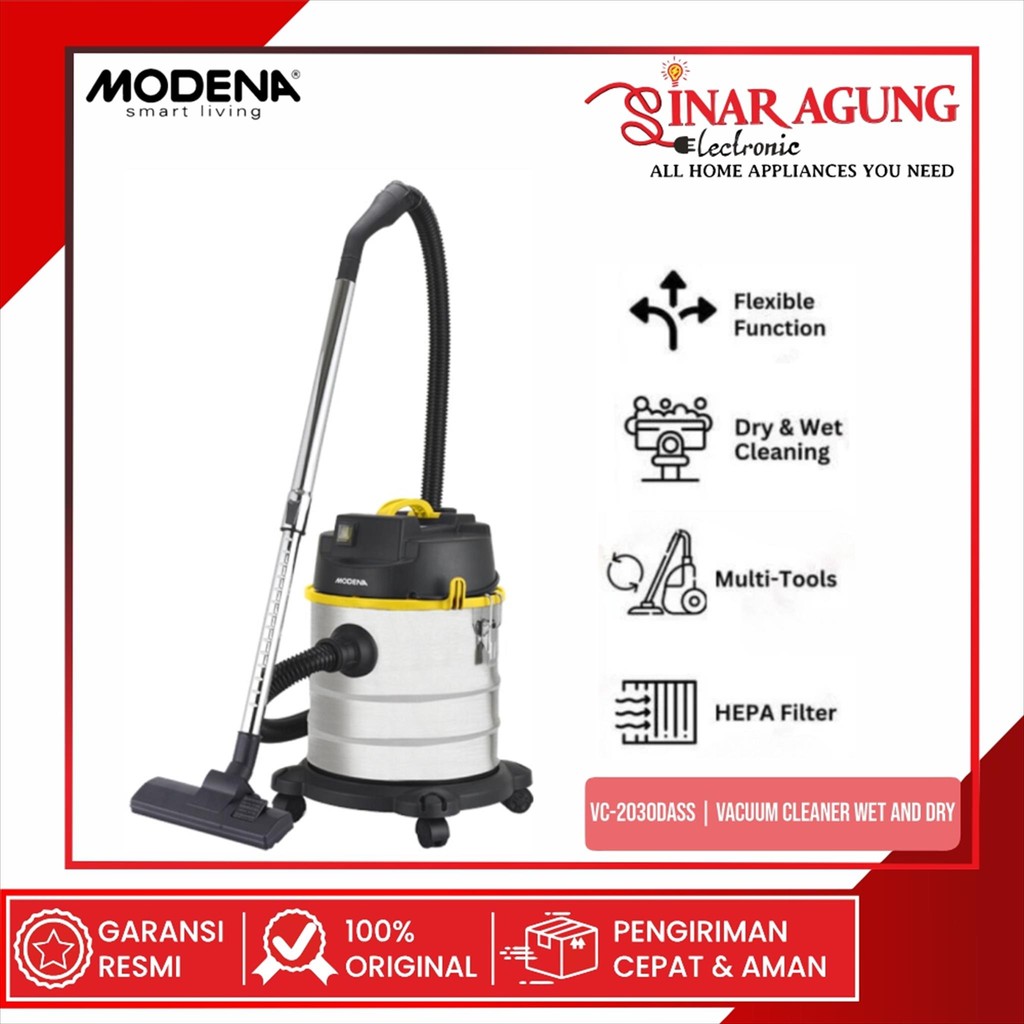 MODENA VC-2030DASS / VC2030 VACUUM CLEANER WET & DRY PENGISAP DEBU