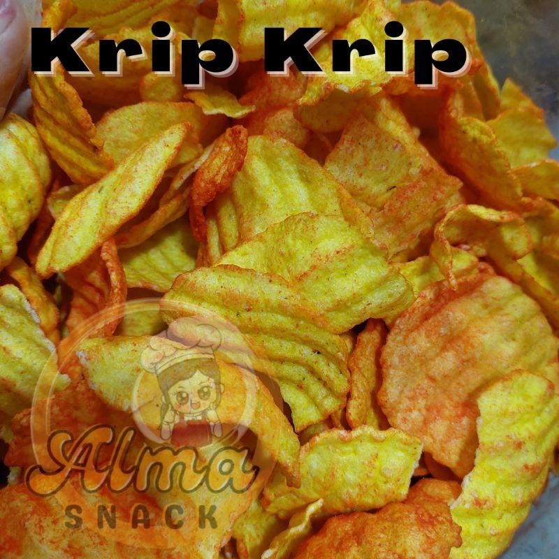 

ALMA.SNACK KRIPIK KRIP KRIP POCO POCO 250gr RASA PEDAS SNACK KILOAN MURAH