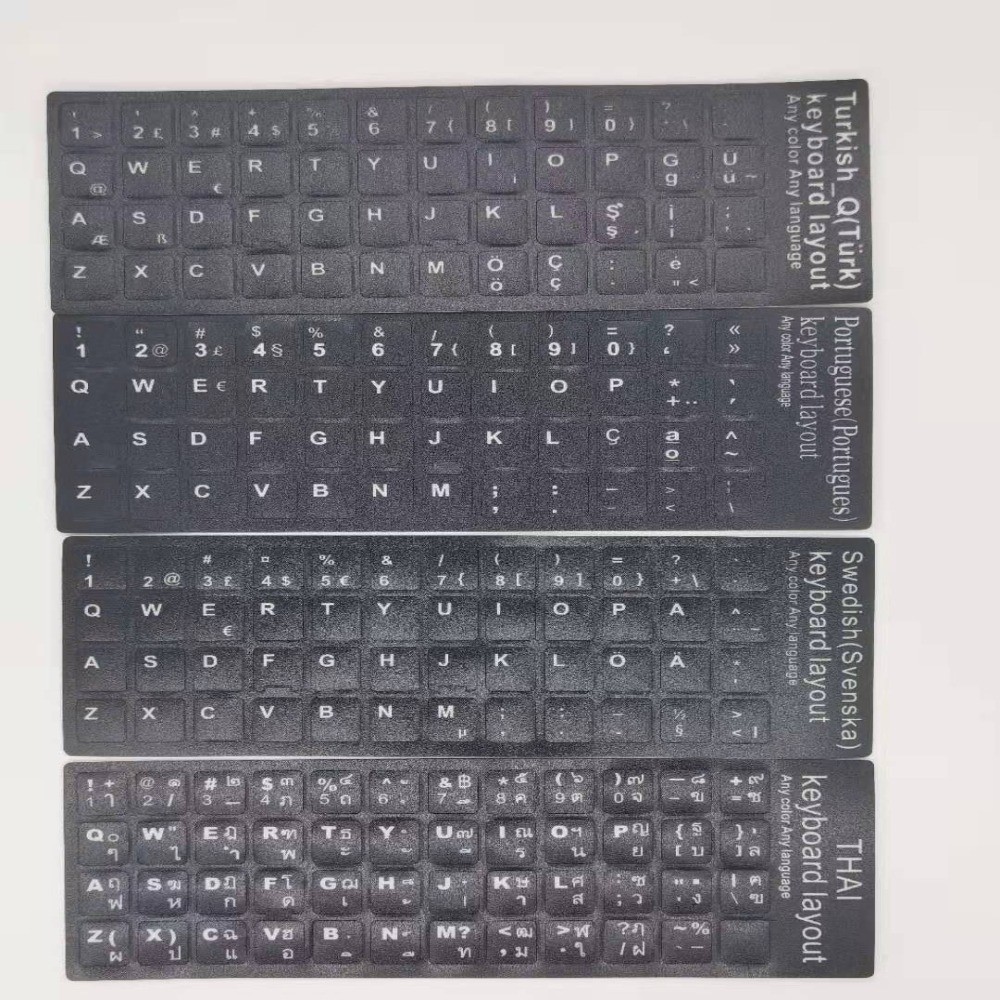 

Multi-language Keyboard Stickers Spanish/English/Russian/Deutsch/Arabic/Italian/Japanese Letter Replacement For Laptop PC