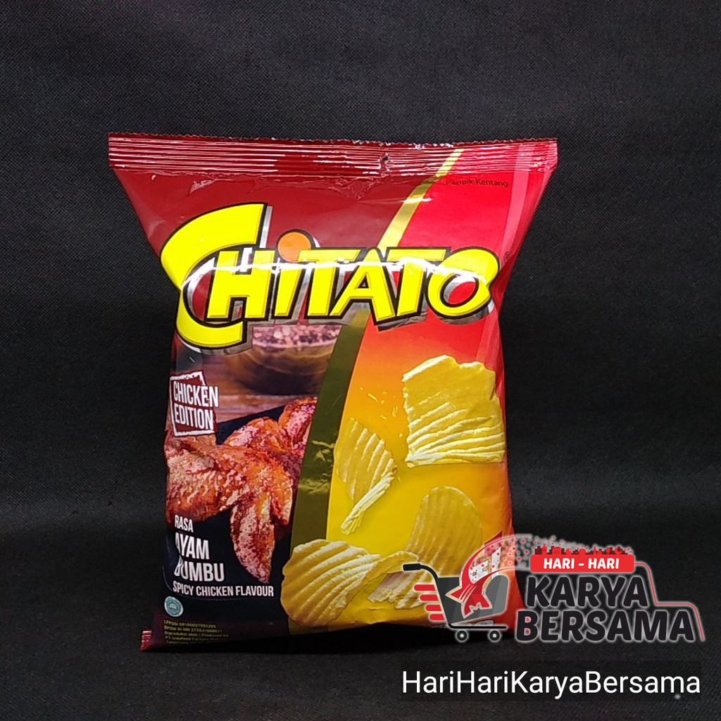 

MAKANAN RINGAN SNACK CHITATO AYAM BUMBU SIPCY CHICKEN FLAVOUR 68GR