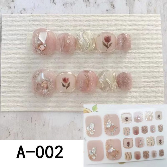 STIKER KUKU KAKI MOTIF CANTIK GAYA JEPANG BEST SELLER LUXURY - A-029