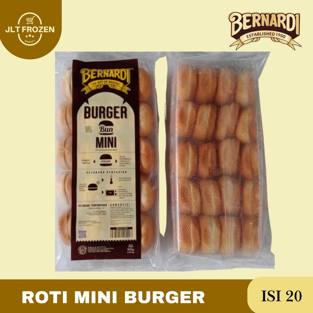 

Bernardi Mini Buns Roti Burger Mini / Roti Mini / Burger Kecil / Burger Polos Isi 20 PCS