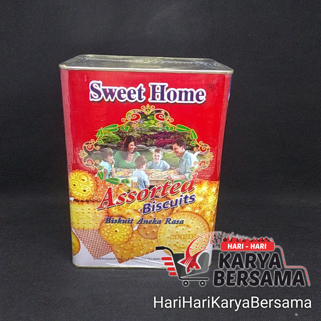 

BISKUIT KALENG GTB SWEET HOME ASSORTED BISCUITS SEGI EMPAT 900GR