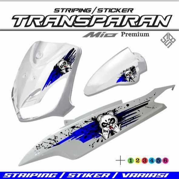 STIKER MOTOR COS STIKER STRIPING TRANSPARAN MOTOR YAMAHA MIO OLD MIO SPORTU MIO SMILE MOTIF BARU PAN
