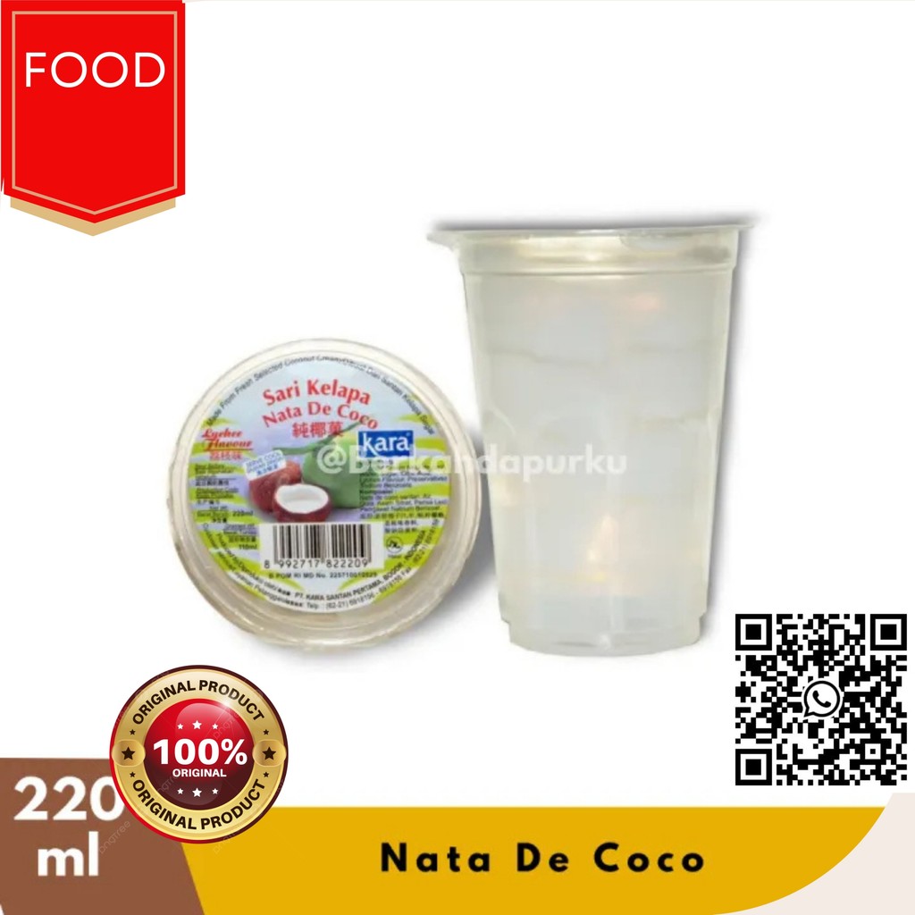 

Kara Nata De Coco Lychee 220g Jelly Termurah