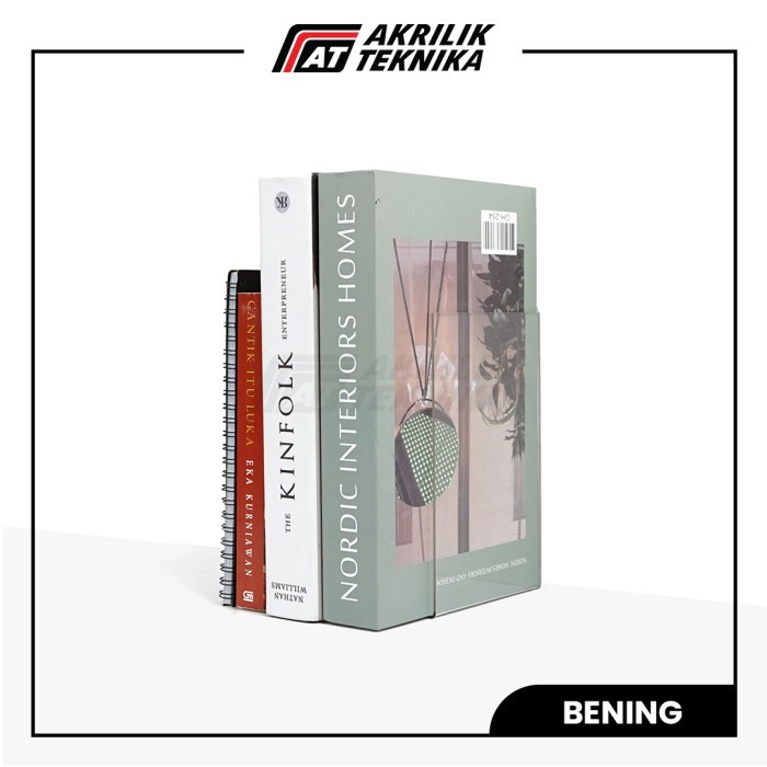 

⭐BISA COD⭐ ACRYLIC / AKRILIK BOOK STAND / PENAHAN / PEMBATAS BUKU GANJAL BUKU 2MM Bening