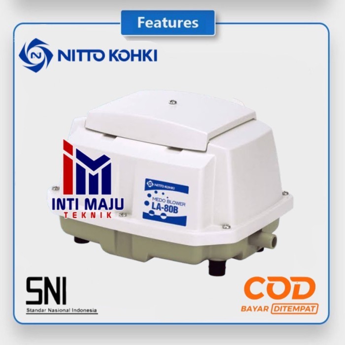Aerator Nitto Kohki Medo Air Blower LA 80B Pompa Udara Kolam Koi