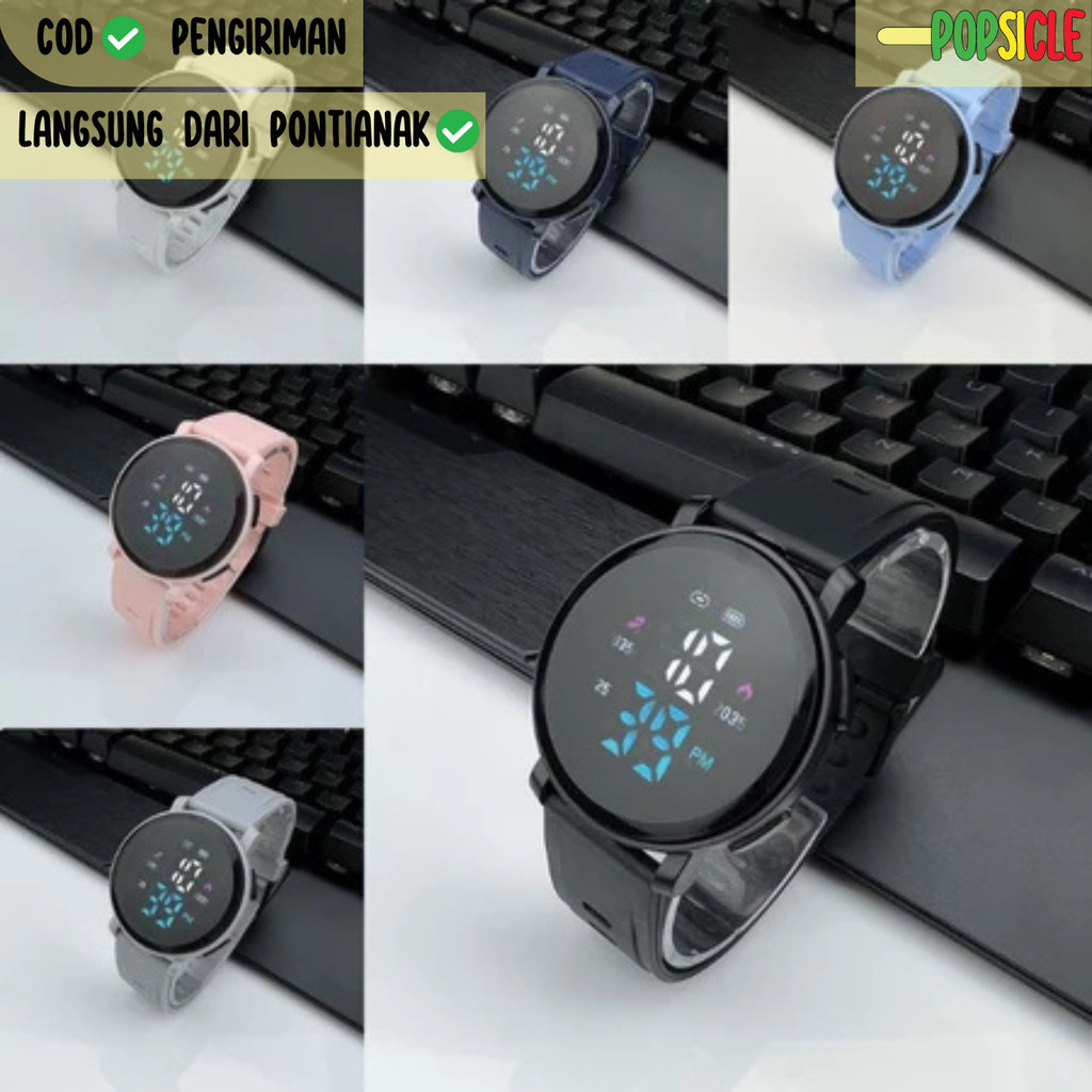 Jam Tangan LED Luca Watch Digital Pria Wanita Digital Rubber Electronic Couple Jam Tangan LED Digita