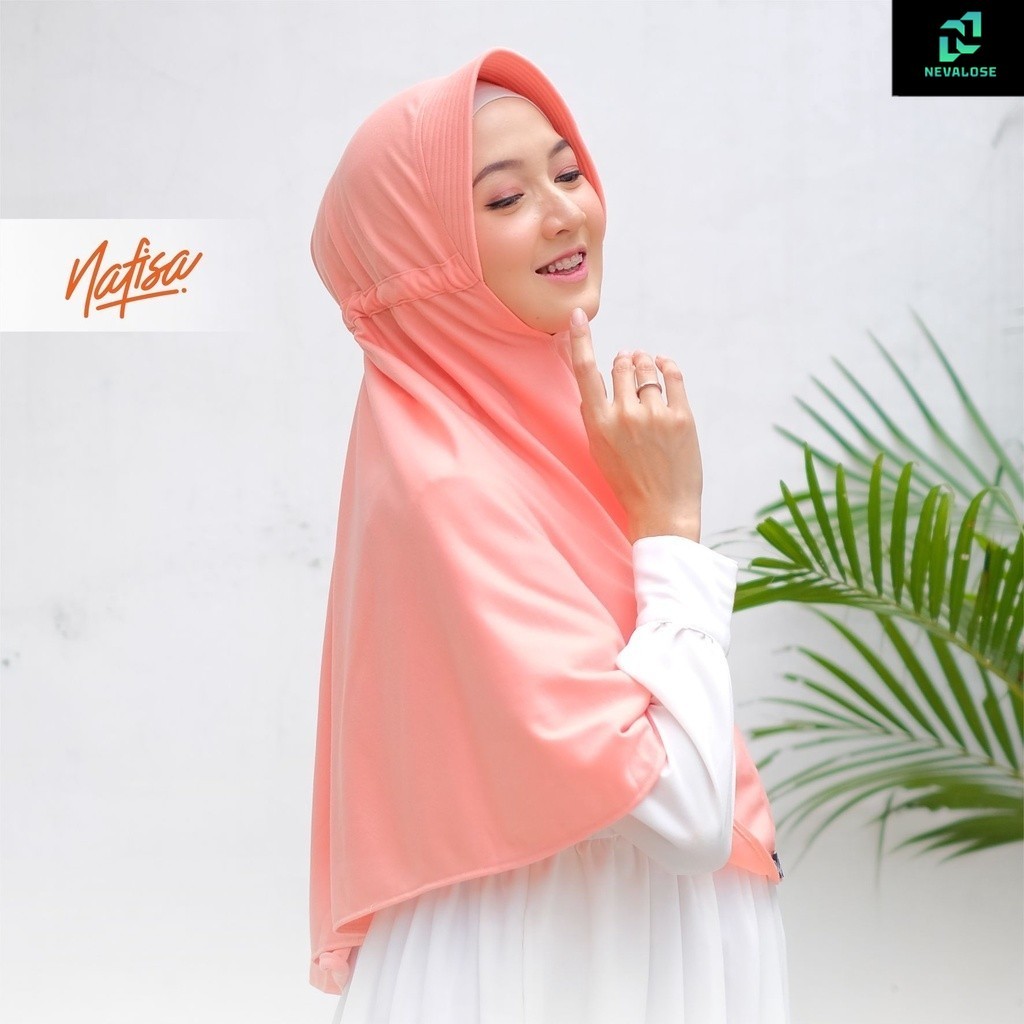 Nafisa Hijab Santai - Jilbab Instan Serut Kaos - Kerudung bergo simple