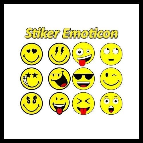 

Sticker Smile Face Yellow Icon Emoji Meme Stiker Happy Smile Vinyl Laminasy Glossy Laptop Hp