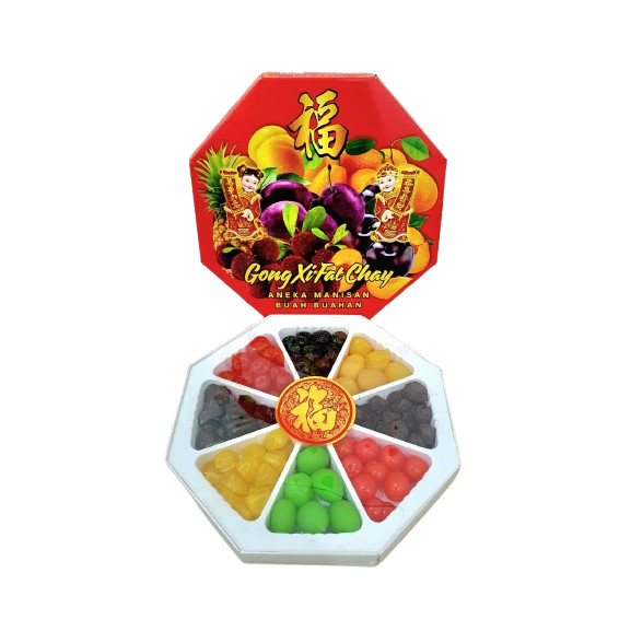 

Ba Cen Guo - Manisan Imlek 8 Macam Buah Kering 700gr