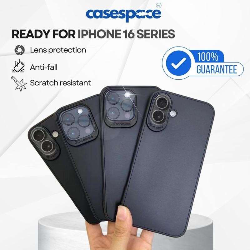 new soft case hitam kasing silikon untuk IphoNe 16 black hitam tipis untuk IphoNe 11 12 13 14 15 16 