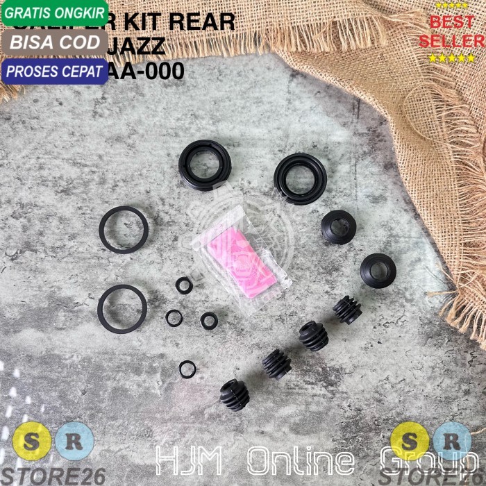 (TAP) CALIPER KIT - SEAL KIT KARET REM CAKRAM BELAKANG HONDA JAZZ GE8 RS
