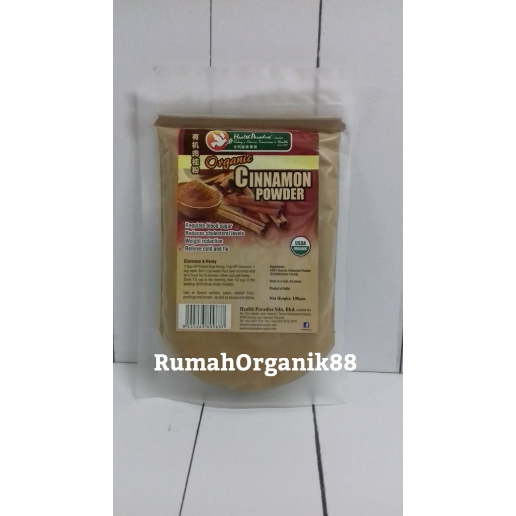 

AST Organic Cinnamon Powder/Bubuk Kayumanis by Health Paradise 100gr
