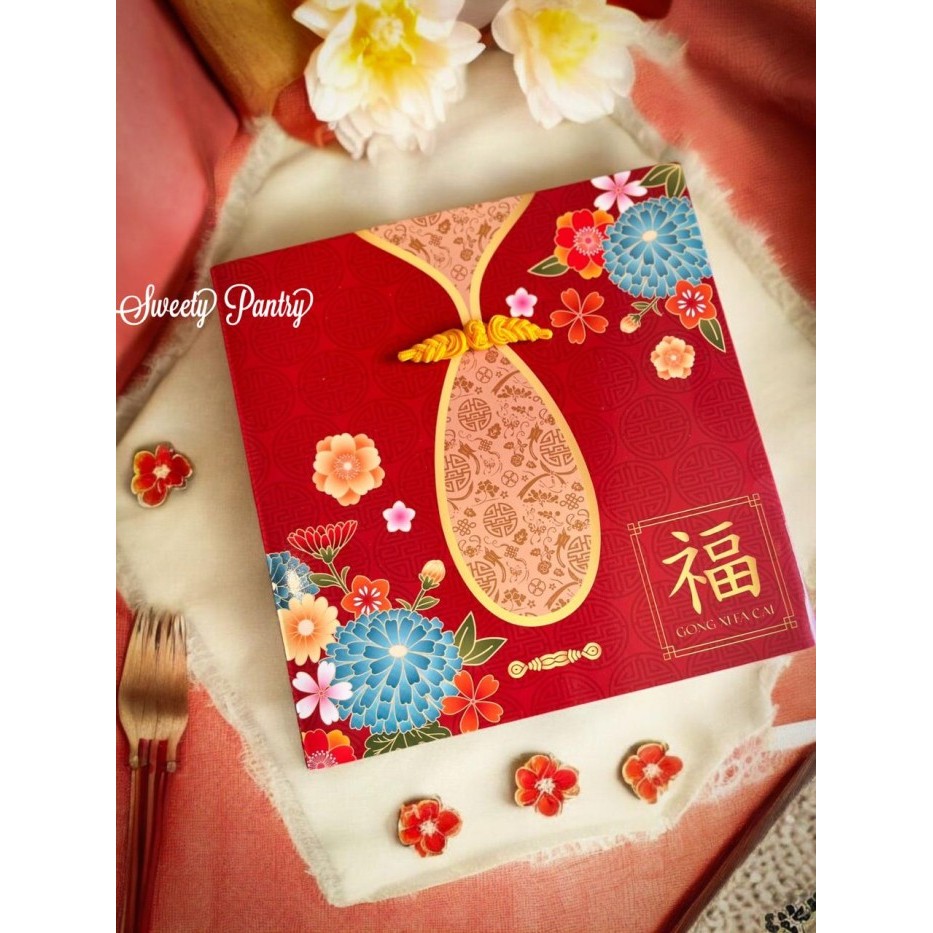 

❈besty_mart3❈-[Terlaris] CB Xinxin - box kotak dus packaging kue imlek CNY uk 22x22x9 cm - 5pcs