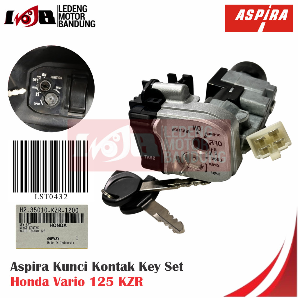 Aspira Kunci Kontak Set Honda Vario 125 KZR Assy Key Stater Kit Motor Matic