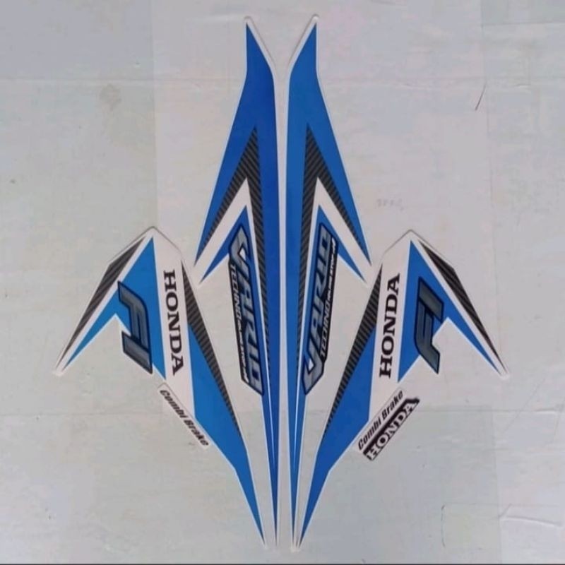 stiker striping honda vario 125 led 2015 putih lis body original