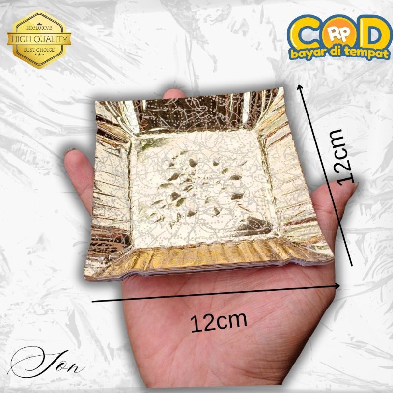 (isi 100 pcs) Piring Kertas Kue Ulang Tahun Kotak / Lepek Kue Ultah / Lepek Kertas / Lepek Snack TER