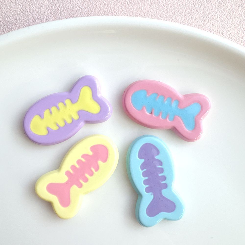 

5pcs miniso fish resin flatback cabochons jewelry accessories diy resin charms for scrapbooking embellishments