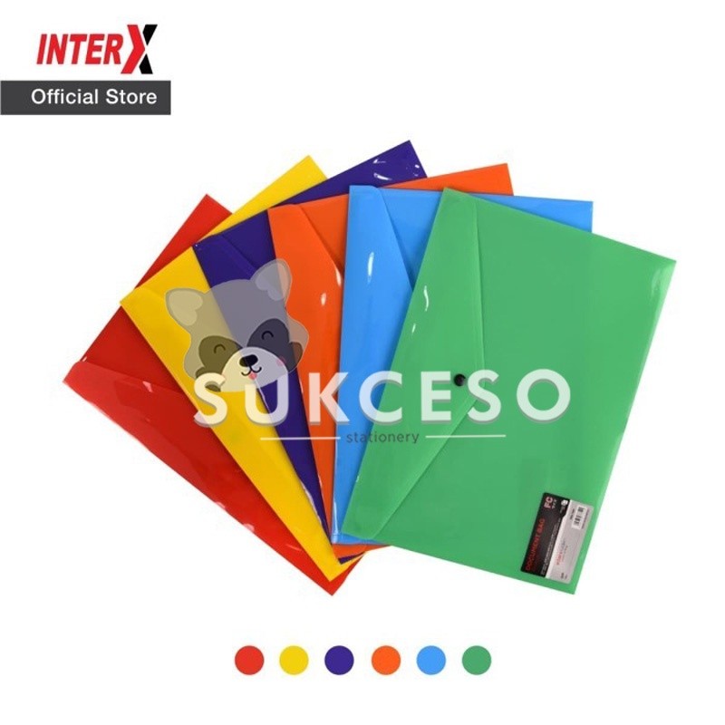 

Inter X Document Bag Opaque Folio F4 FC Map Kancing Plastik